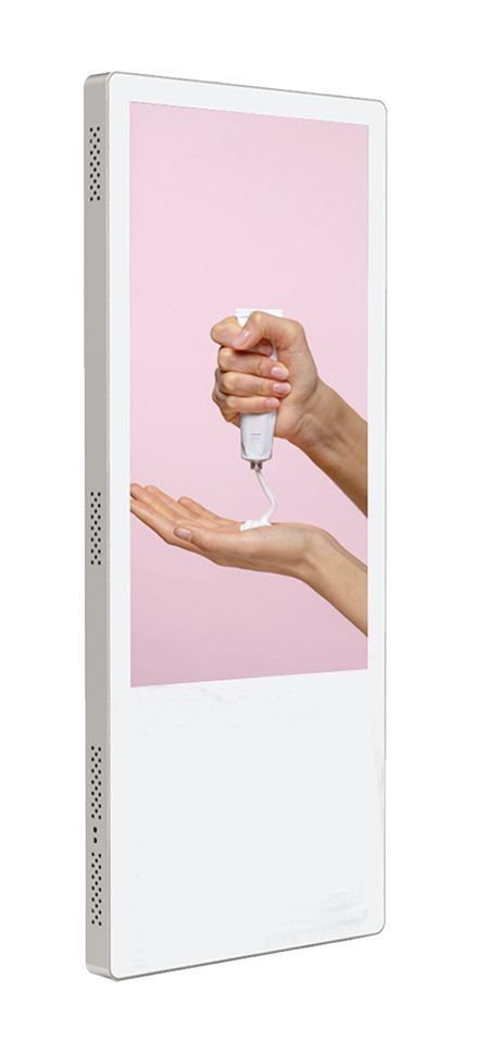 Slim portrait elevator signage panel