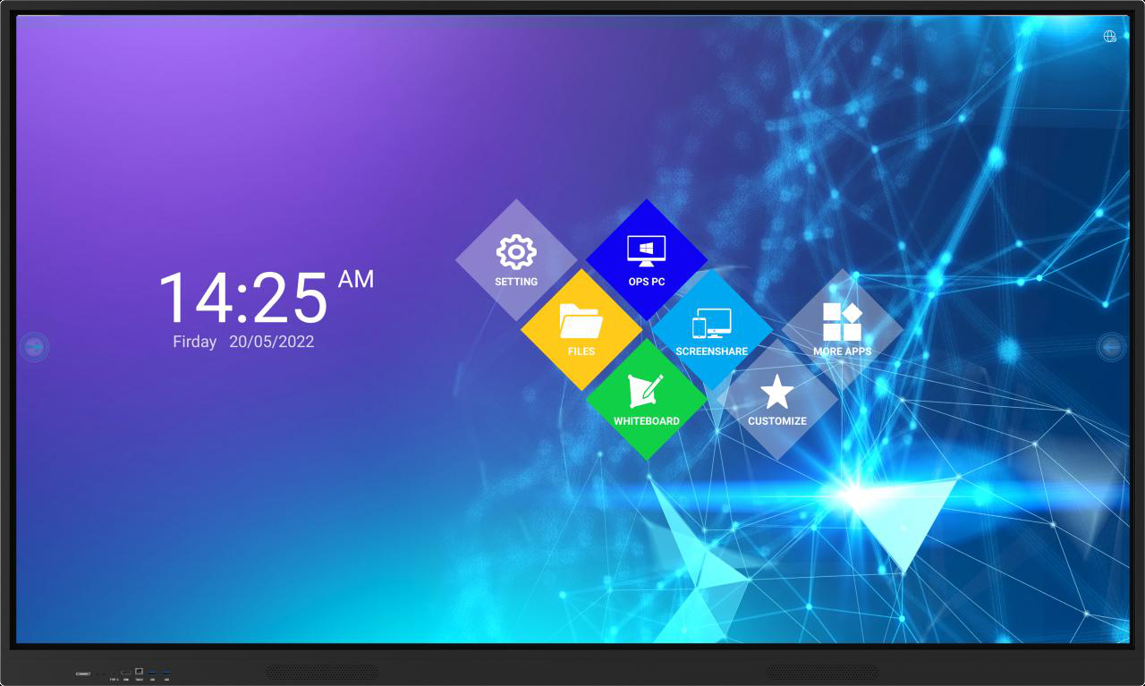 Interactive flat panel for classrooms and boardrooms