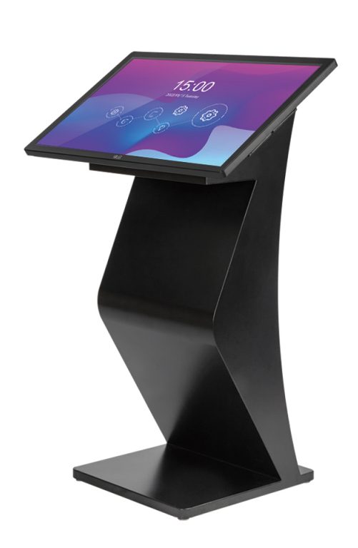 K-type floor standing advertising display, black