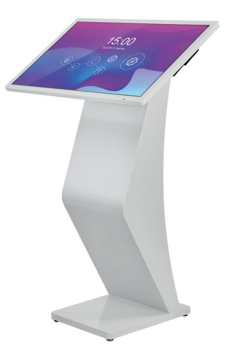 K-type advertising display, white colourway, studio