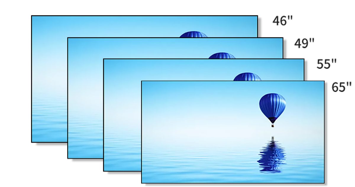 LCD splicing panels in 46, 49, 55 and 65 inch sizes