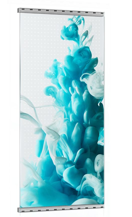 Transparent LED film on glass