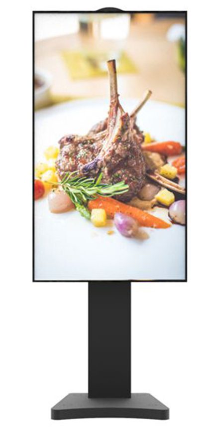 High brightness window display on a pedestal stand